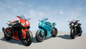 【UE4.26】四款摩托车合集 Bike Pack - Four motorcycles