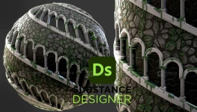SD风格化拱形门材质教程  Stylized Arch Wall – Substance 3D Designer