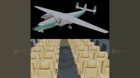 双尾翼客机  Twin-Tail Passenger Aircraft