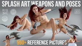 550+飞溅艺术武器女性刺客战斗pose参考图片 550 + Splash Art Weapons And Poses Reference Pictures