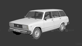 伏尔加-2104 - ВАЗ-2104 3D model-46