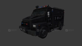 厢式特警车 - Van SWAT Truck 3D model-138