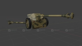 7.5厘米PaK 40 3D模型-37 - 7,5sm PaK 40 3D model-37