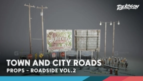 【UE5.1】Roadside VOL.2 - Town and City (Nanite and Low Poly Versions) 路边城镇与城市