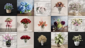 74+ Blender 3D 花卉模型包  74+ Blender 3D Flowers Pack