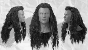 14种男士发型面片毛发辫子模型 Professional Male Hair