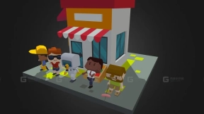 20款低多边形动画角色合集 - 20 Low-poly animated characters pack