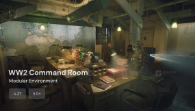 【UE5.1】WW2 Command Room – Modular Military Interior Environment 二战指挥室模块化军事室内环境
