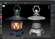 Maya+Zbrush 灯盏制作教程；VIP案例教程讲解原型；小白必学的案例课程