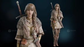 次世代女性剑客战士模型带绑定 OVR - Roskva