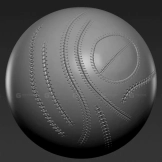 16个ZBrush自定义缝线笔刷 16 Custom SeamStitch brushes for zBrush SET #2