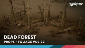 【UE】枯林植物资源包VOL.32  Foliage VOL.32 – Dead Forest (Nanite)