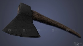 生锈斧头（森林） - Rusty Axe (The Forest) 3D model-41
