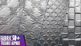 布料织物无缝纹理Alpha贴图高度图置换 50+ Fabric Tileable Alphas Vol.11 (ZBrush, Substance, Displacement Map)