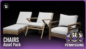 【UE】椅子 - 资产包  Chairs - Asset Pack