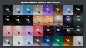 20种blender定制灯光模板  FlippedNormals Portfolio Kit