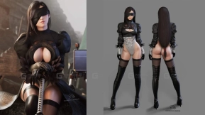 2B与蒂法角色模型2B Tifa Billyhhyb