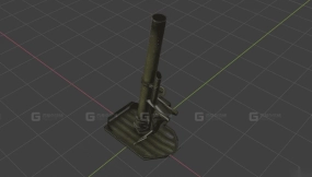 50毫米迫击炮3D模型-22 - 50-mm mortar 3D model-22