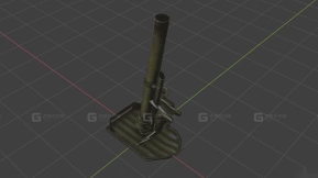 50毫米迫击炮3D模型-22 - 50-mm mortar 3D model-22
