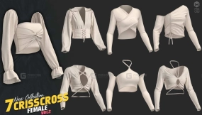 7+女式夏季衬衫露脐上衣