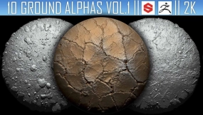 10组地面水泥泥土裂缝Alpha贴图vol1