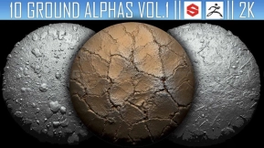 10组地面水泥泥土裂缝Alpha贴图vol1
