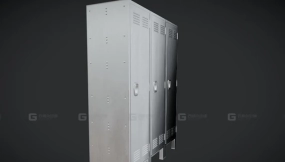 体育器材 足球储物柜 03 PBR游戏就绪 Sports - Soccer Locker 03 - PBR Game Ready