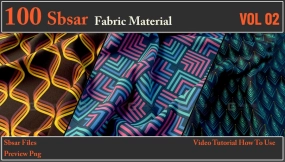 100款SBSAR织物材质包第二卷 100 SBSAR Files Fabric Materials VOL.02
