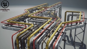 【UE】模块化工业管道UE Unity  Modular industrial pipeline UE Unity