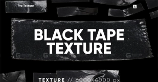 20条黑色胶带纹理高清资源 20 Black Tape Texture HQ