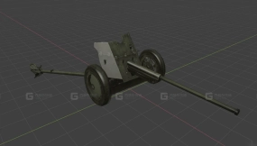 45毫米M-42 3D模型-23 - 45-mm M-42 3D model-23