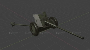 45毫米M-42 3D模型-23 - 45-mm M-42 3D model-23