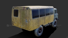 低多边形嘎斯-66 - Lowpoly GAZ-66 3D model-66