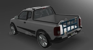 现代皮卡 - Modern Pickup 3D model-74