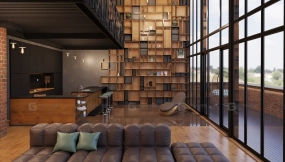 场景-复古棕绿公寓 - Scene- Antique Brown And Green Apartment