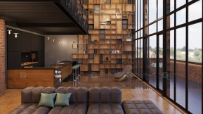 场景-复古棕绿公寓 - Scene- Antique Brown And Green Apartment