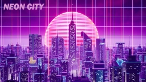 【UE】霓虹都市 - 合成波  Neon City - Synthwave