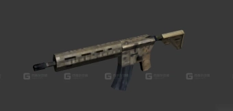 PS1风格的HK416A5 HK416A5 in style PS1 3D model
