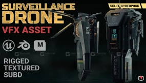 【UE】监视无人机（视觉特效资产）  Surveillance Drone (VFX Asset)