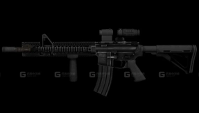 M4V1 OGA卡宾枪-M4V1 OGA 3D model