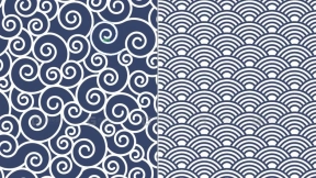 中国传统云纹水波纹底纹印花背景矢量素材