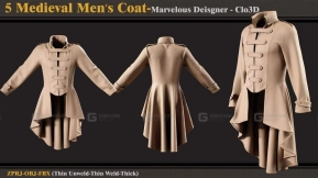 5+中世纪男士外套大衣 5 Medieval Men's Coat