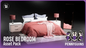 【UE】玫瑰卧室 - 资产包  Rose Bedroom - Asset Pack
