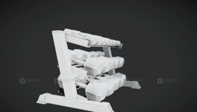 体育器材 杠铃架 PBR游戏就绪 Sports - Weight Rack - PBR Game Ready