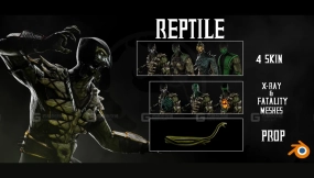 Reptile 爬虫 真人快打X角色 Reptile   Mortal Kombat X