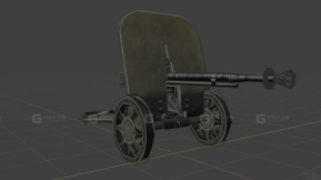 12.7毫米DSHK 3D模型-34 - 12,7 mm DSHK 3D model-34