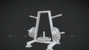体育器材 哑铃架 PBR游戏就绪 Sports - Weight Holder - PBR Game Ready