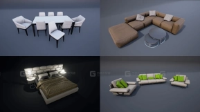 【UE】HQ现代家具包  HQ Modern Furniture Pack