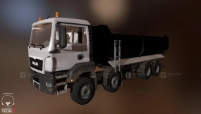大型曼恩TGS半管卡车 - The big MAN TGS Halfpipe Truck 3D model-253
