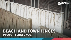 【UE】围栏 第一卷 - 海滩与城镇模块化组件（Nanite与低多边形）  Fences VOL.1 - Beach and Town Modular (Nanite and Low Poly)